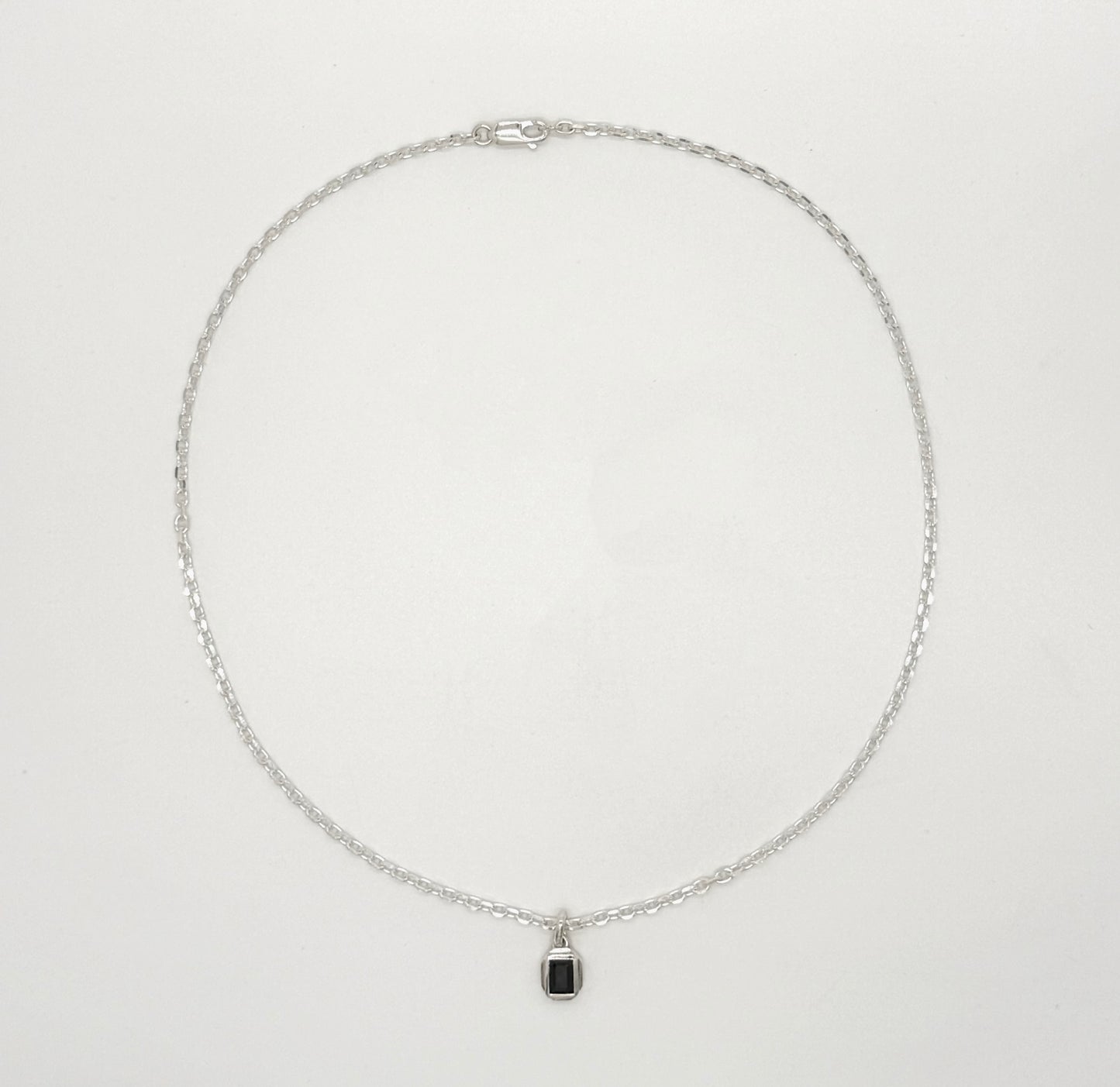 O DROP STONE NECKLACE (BLACK ONYX)