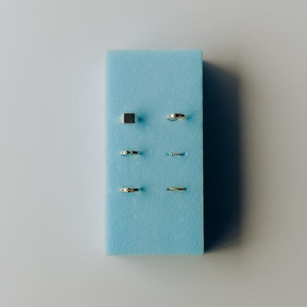 八角形戒指(瑞士藍托帕石)