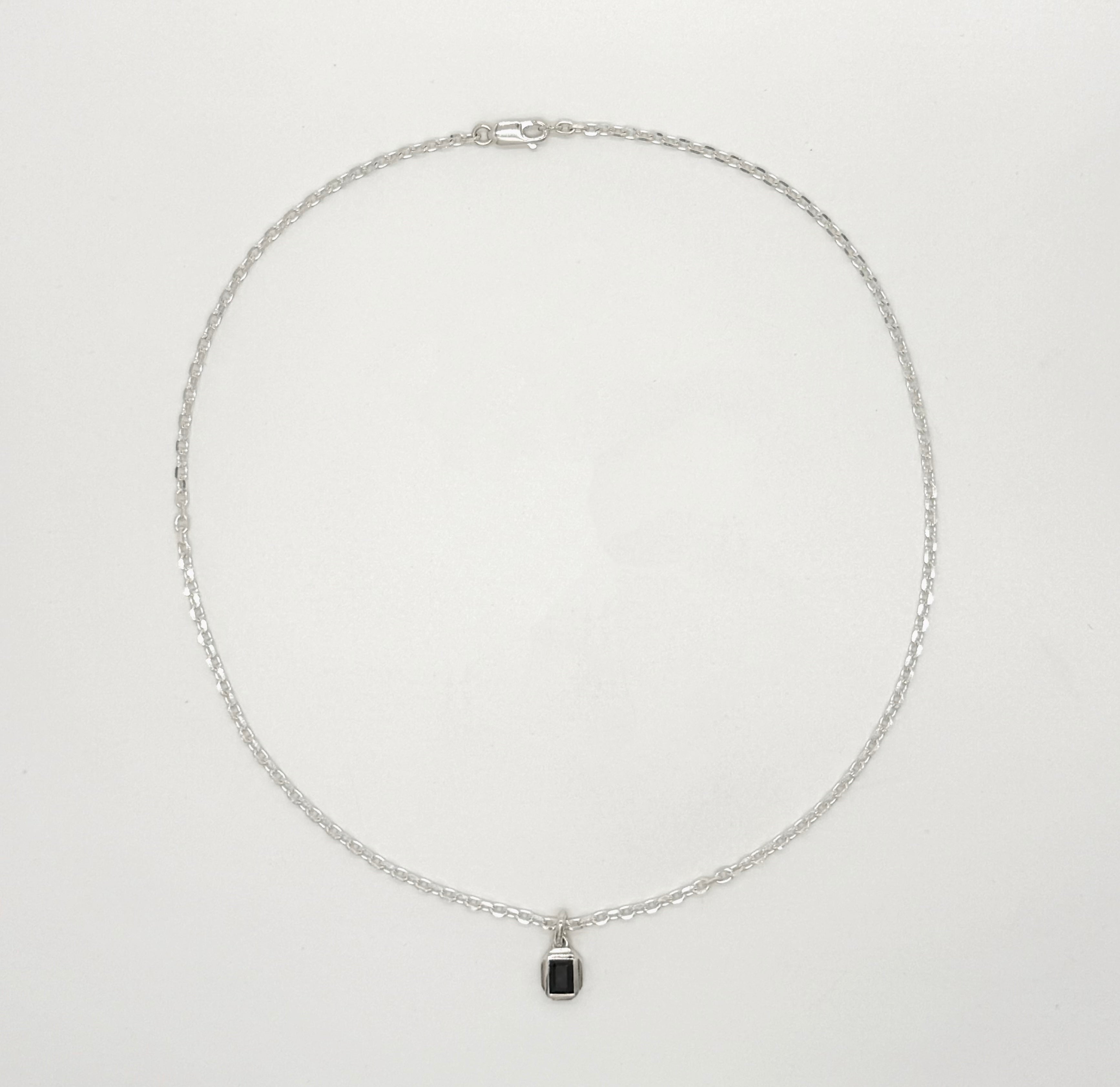 O DROP STONE NECKLACE / BLACK ONYX – HORIZON