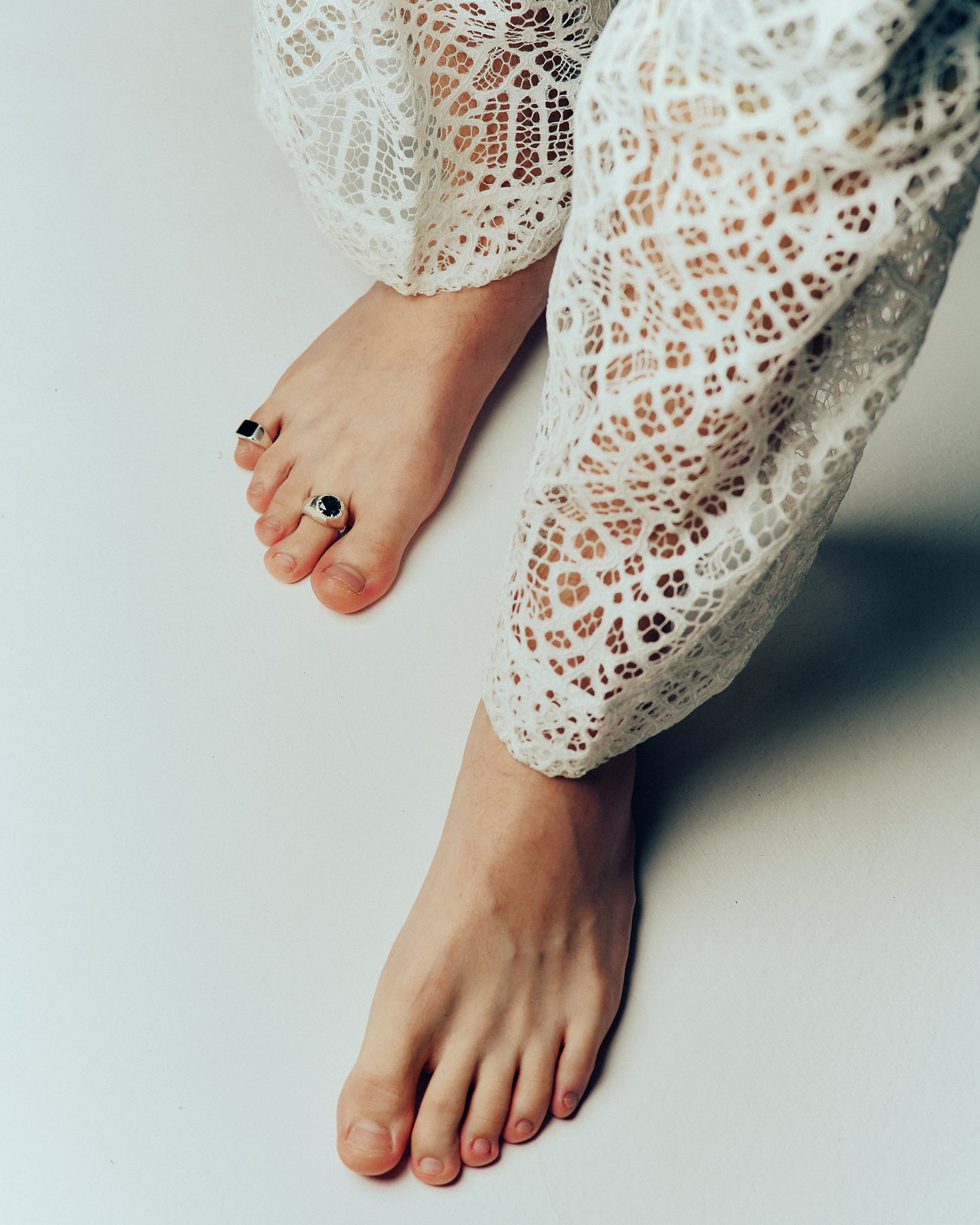 BLACK ONYX BEADED RING
