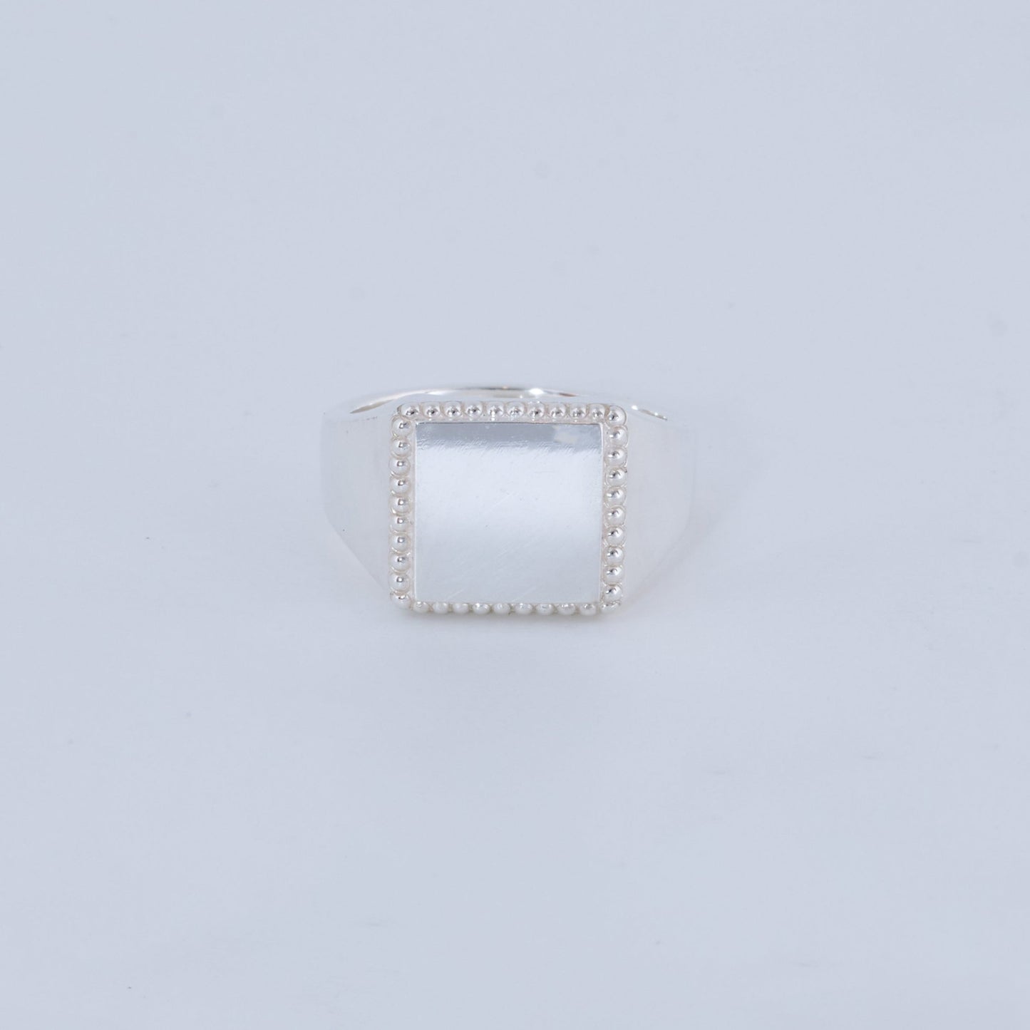 BEADED SQUARE SIGNET